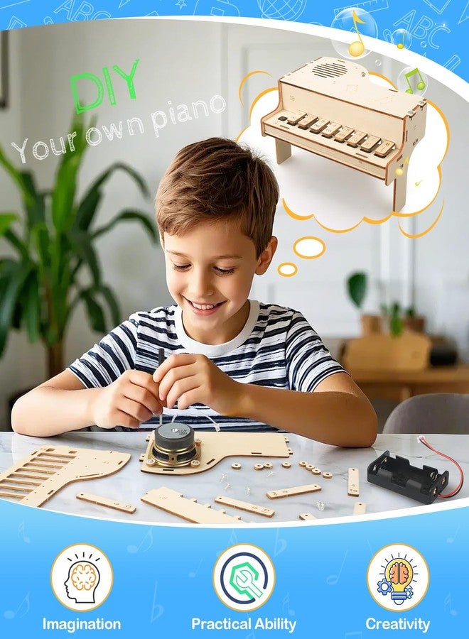 بوراكسي ألعاب بوراكسي التعليمية (STEM) للبنات من عمر 8 إلى 12 سنة، بيانو قابل للعزف، ألغاز خشبية ثلاثية الأبعاد، مجموعات حرفية للبنات من عمر 8 إلى 16 سنة، مجموعات علمية للأطفال من عمر 12 إلى 14 سنة، هدايا عيد الميلاد والكريسماس للأولاد والبنات والمراهقين - Image 2